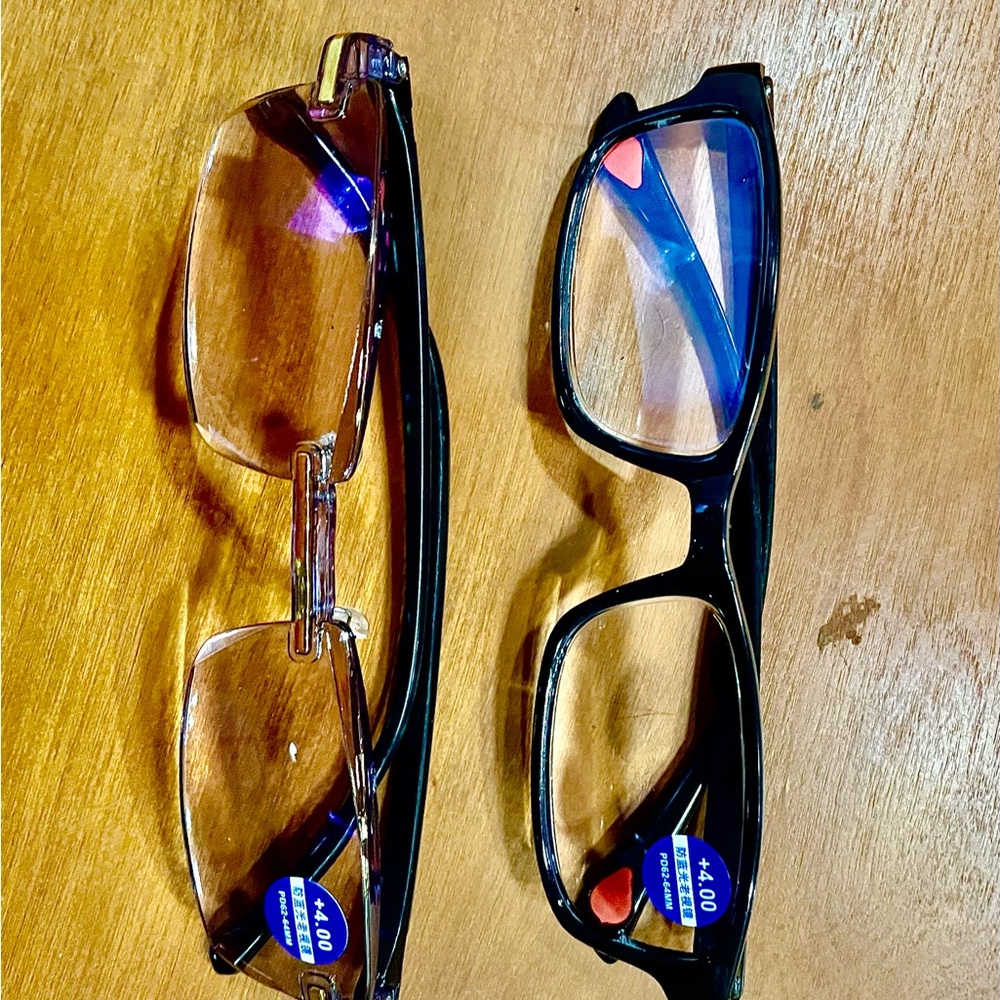 +4:00 bifocals (2 pair)